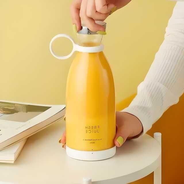 Portable USB Rechargeable Mini Blender – Travel Juice Maker Bottle (380ML