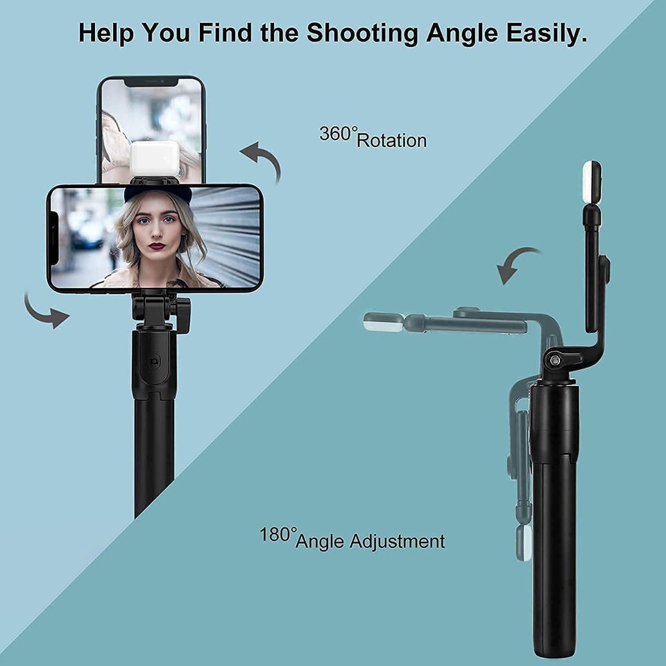 3-in-1 Extendable Selfie Stick Tripod with Bluetooth Remote – Portable Phone Stand for Photos & Videos