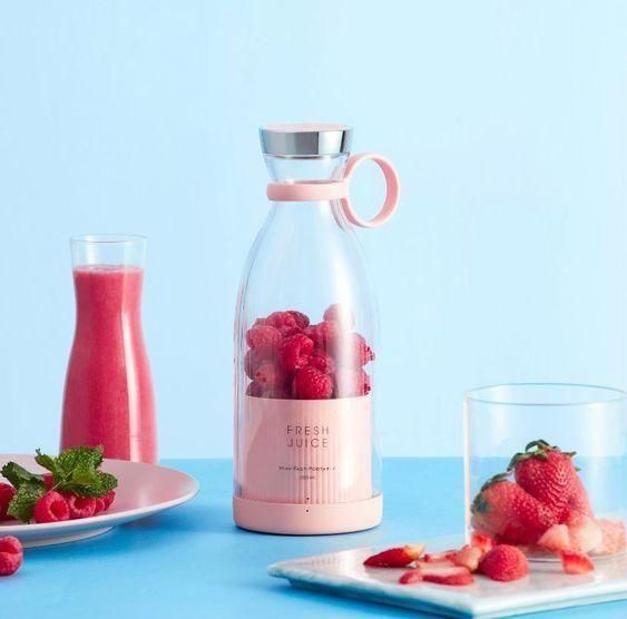 Portable USB Rechargeable Mini Blender – Travel Juice Maker Bottle (380ML