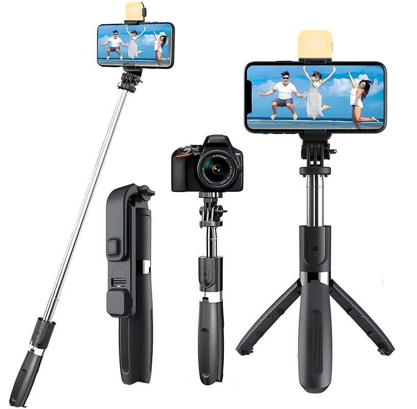 3-in-1 Extendable Selfie Stick Tripod with Bluetooth Remote – Portable Phone Stand for Photos & Videos