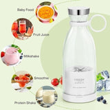 Portable USB Rechargeable Mini Blender – Travel Juice Maker Bottle (380ML