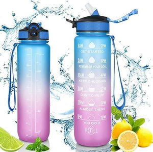 Motivational Time Marker Water Bottle – Leakproof, BPA-Free, Unbreakable
