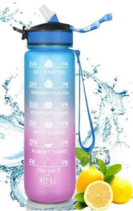 Motivational Time Marker Water Bottle – Leakproof, BPA-Free, Unbreakable